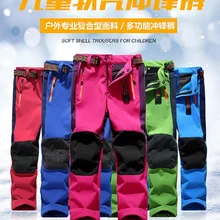 Детские зимние водонепроницаемые лыжные Детские отслеживание рыбы во время рыбалки походные флисовые брюки