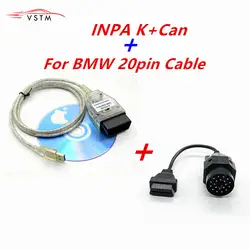 Для BMW INPA K + CAN K CAN INPA с чипом FT232RL с переключателем для BMW INPA K DCAN USB интерфейсный кабель с 20PIN для BMW