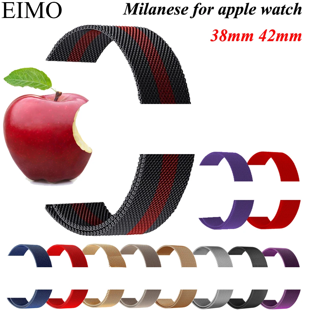 

Newst Milanese Loop For Apple Watch Band Strap 42mm 38mm iwatch 3/2/1 Stainless Steel Link Bracelet Belt Accessories Watchbands