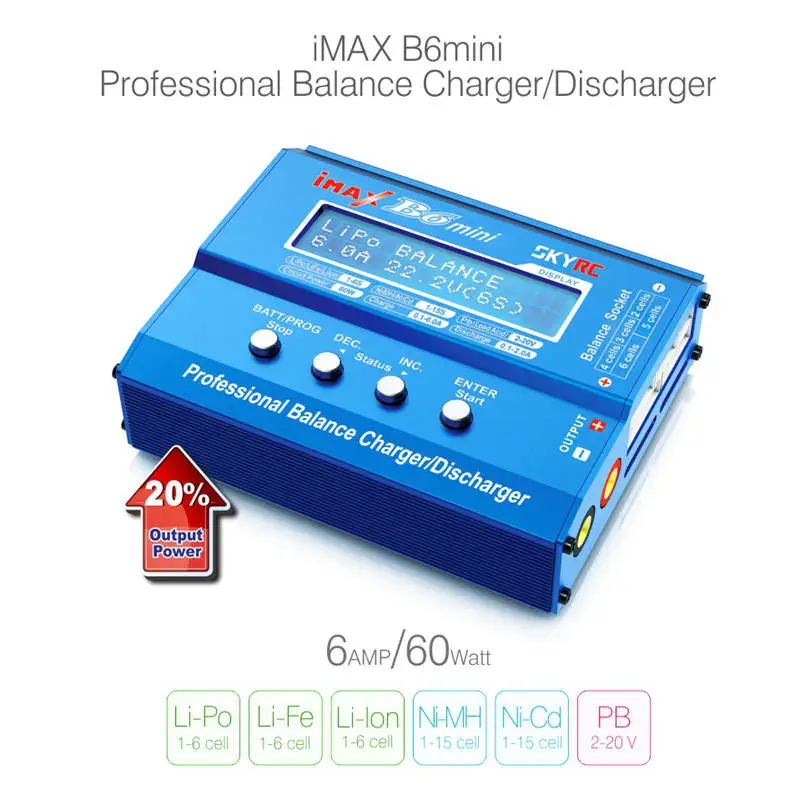

FATJAY SKYRC iMax B6 mini blance charger discharger compact design 60W PC smartphone control
