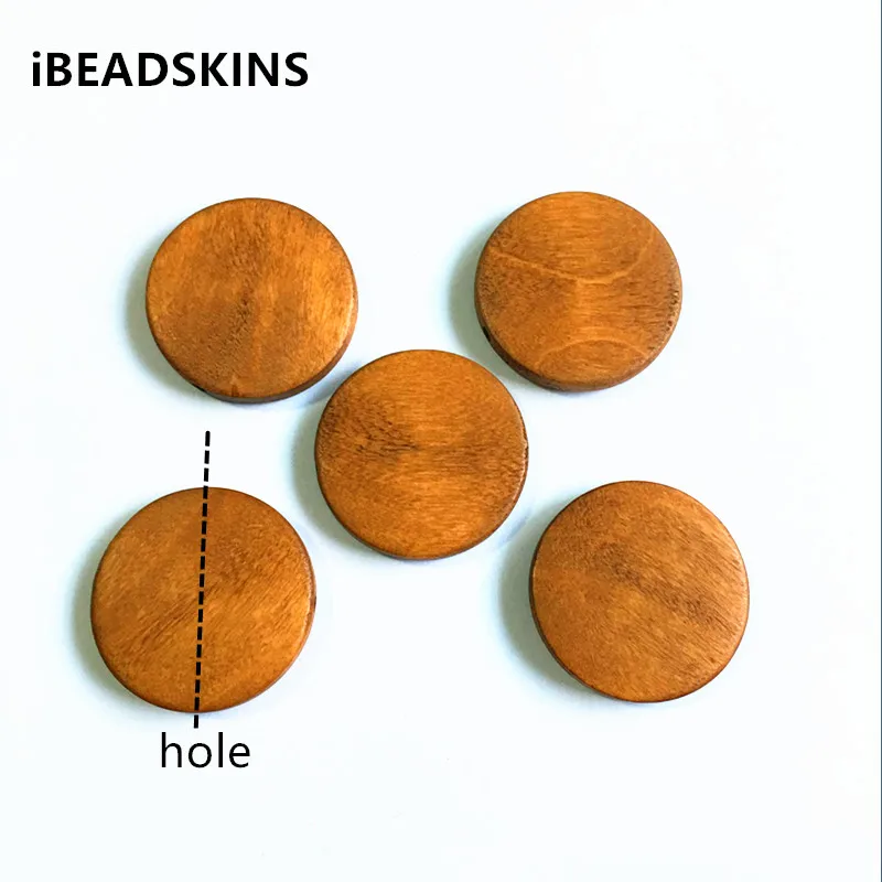 

New arrival! light brown 30mm 100pcs/lot Environmental Paint coin-shape Wood beads for jewelry DIY making( desgin as shown)