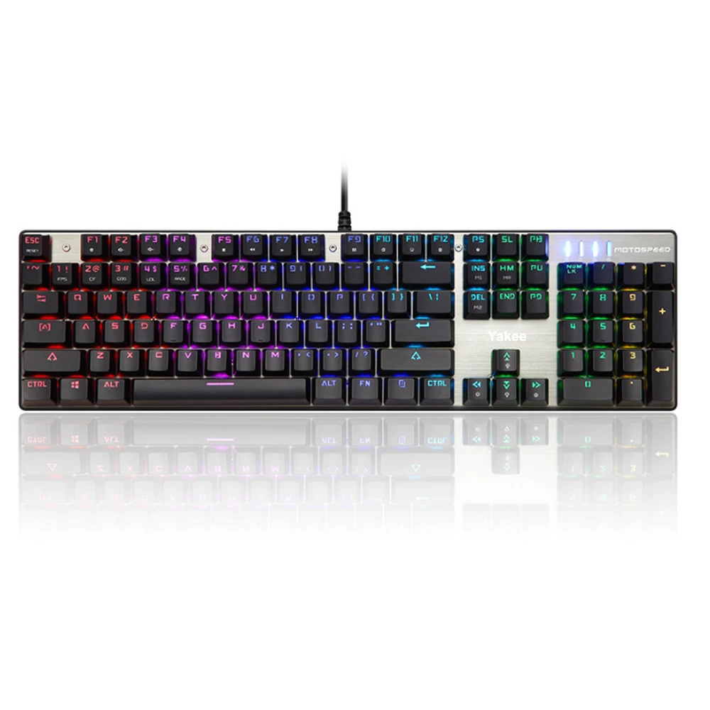 Оригинальная Механическая игровая клавиатура Motospeed CK104 Wire RGB русская английская