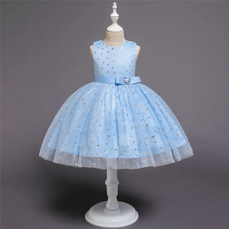 Детское белое платье вечерние платья для девочек от 1 до 6 лет Одежда для новорожденных китайское платье маленькое платье детское платье красная юбка-пачка - Цвет: sky blue