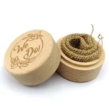 Персонализированная гравировка деревенская Свадебная деревянная коробочка для кольца ювелирные изделия брелок для хранения Контейнер держатель на заказ мы делаем кольца носителя