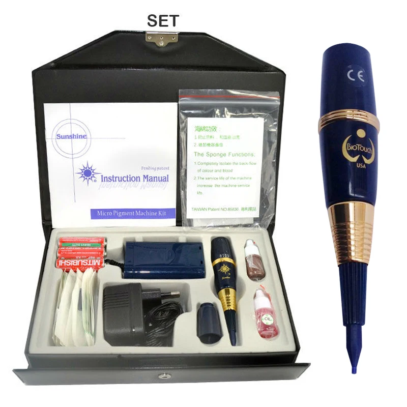 

1 set G-9810 USA biotouch Sunshine tattoo machine kit permanent makeup machine kit For Eyebrow and Lip Tattoo pen tattoo tools