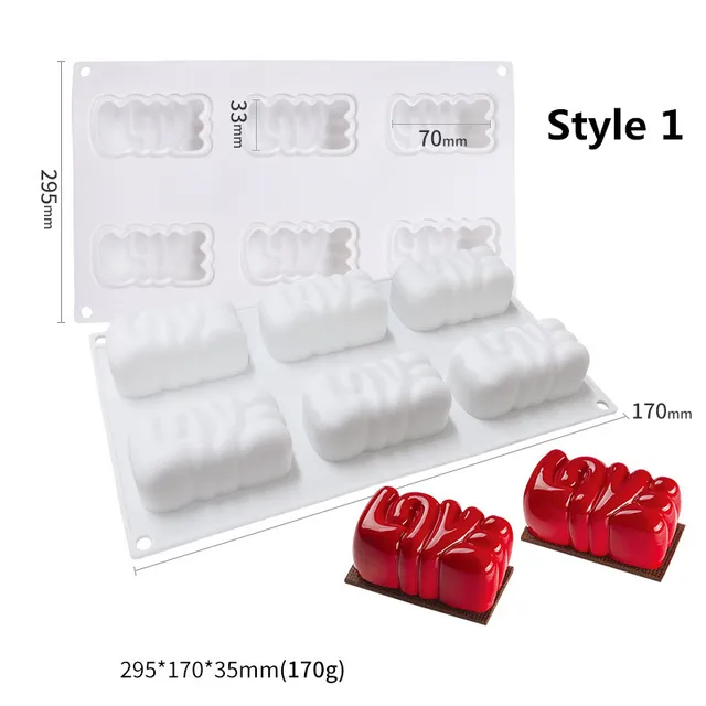 SHENHONG nuevo molde de pastel para hornear postre Mousse silicona molde 3D Silikonowe Moule masa, Chocolate molde de Fondant Bakeware SHENHONG nuevo molde de pastel para hornear postre Mousse silicona molde 3D Silikonowe Moule masa, Chocolate molde de Fondant Bakeware