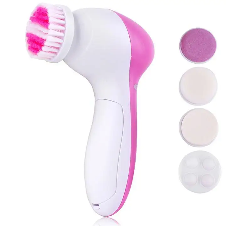 

5-in-1 Multifunctional Electric Face Cleansing Brush Spa Skin Care Portable Facial Massage Wash Brush Facial Beauty Instrument