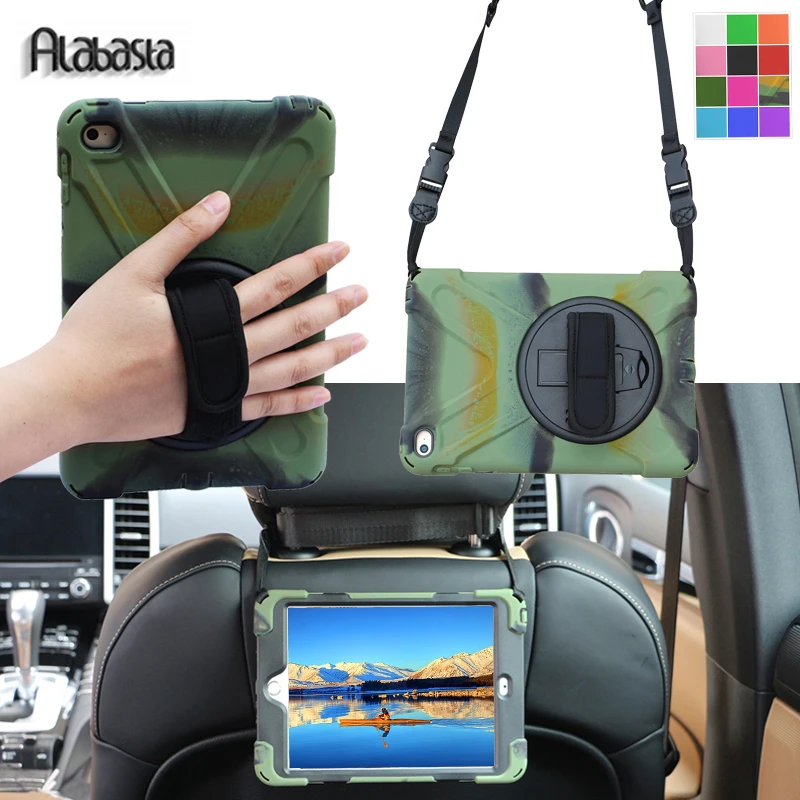 

Alabasta Case for Capa iPad Air 2 Cover Straps 360 Degree Rotation Armor kickstand Shockproof Pc + Silicone Shockproof Stand