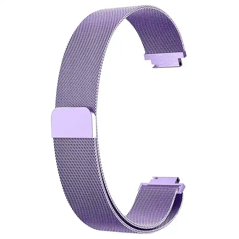 Joyozy для Fitbit Inspire HR Band Сменная сетка магнитный браслет из нержавеющей стали для наручных часов - Цвет ремешка: Light purple