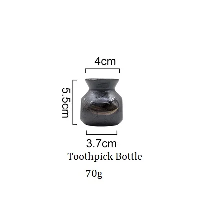NIMITIME японский стиль керамическая банка для приправ соевый соус бутылка горшок Бутылочки Для Зубочисток лоток обеденная тарелка Ресторан Домашний набор - Цвет: Toothpick Bottle