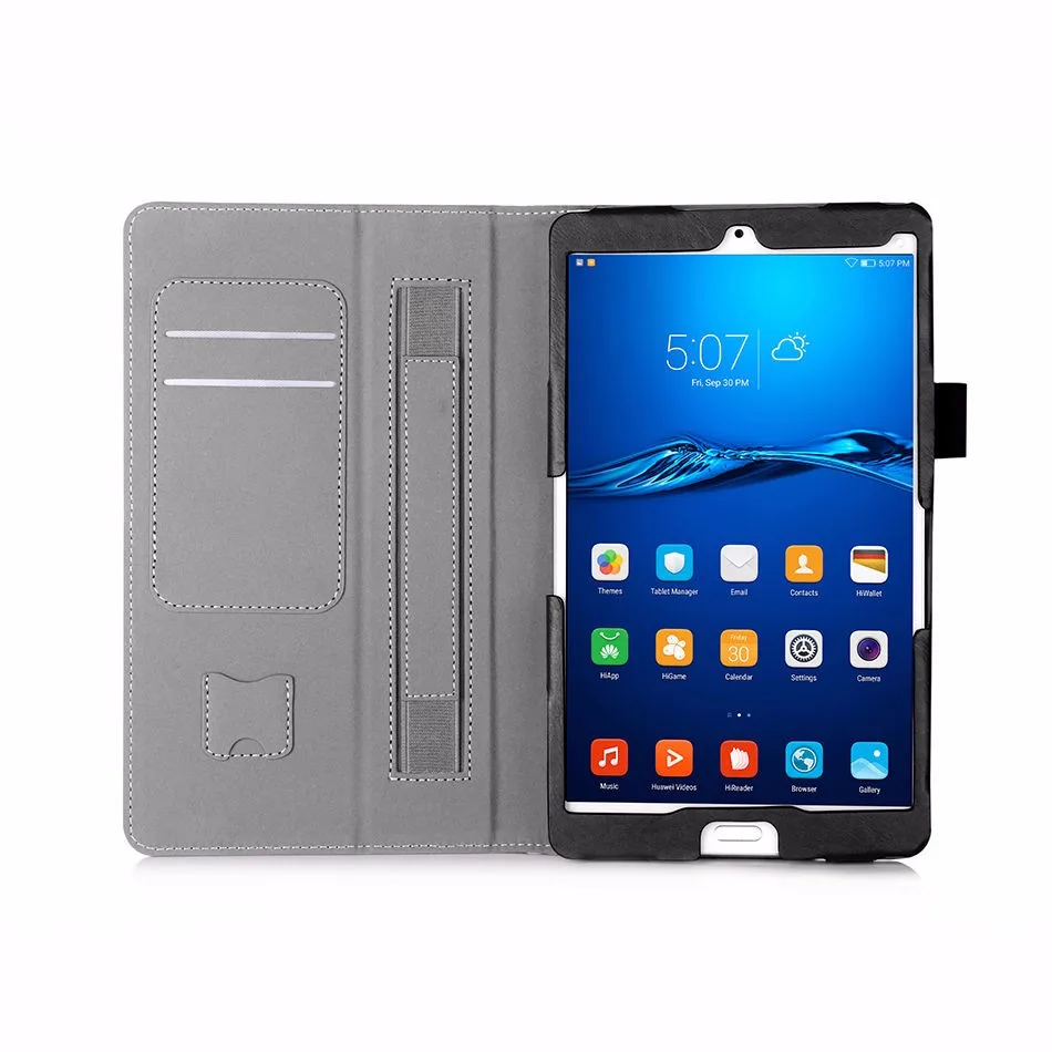 Высококачественный чехол из искусственной кожи для huawei MediaPad M3 BTV-W09 BTV-DL09 8,4 дюймов, чехол для планшета с держателем для рук, чехол с функцией автоматического сна