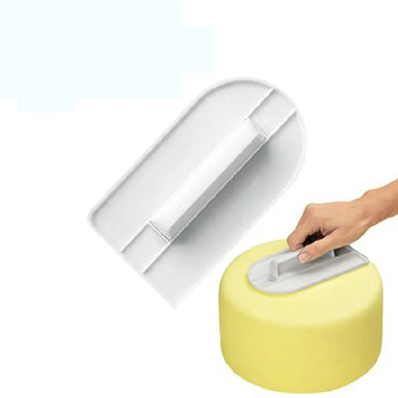 

2X Spatula For Cake Scraper Cake Smoother Polisher Tool Confectionery Fondant Silicone Patisserie Spatula Sweet Cake Shape