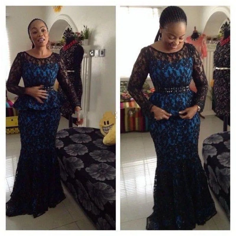 

robe de soiree A Line Lace Beading Party African Nigerian Style vestido de festa bridal gown 2018 Mother Of The Bride Dresses