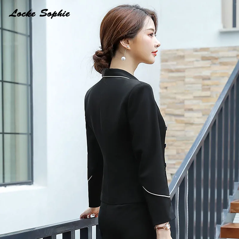 Women's Plus size Slim fit Blazers coats 2019 Summer cotton Double-breasted Small Suits jackets ladies Skinny Blazers Suits coat