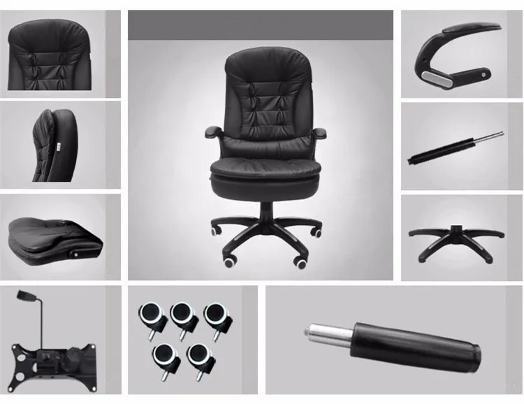 Высокое качество простой современный офис стул сильная Сталь Поддержка подъема Boss стул утолщение подголовник для отдыха лежал стул