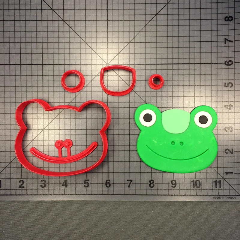 Animal Fox Frog Face Cookie Cutter Set Cake Decorating Tools Custom 3D