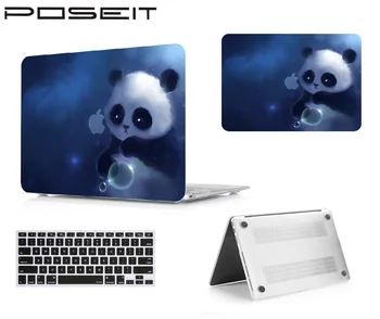 

POSEIT For Apple Macbook Air 11 13 Pro Retina Touch Bar 12 13 15 Matte Hard Crystal Laptop Bag Cover Color Shell+Keyboard Cover