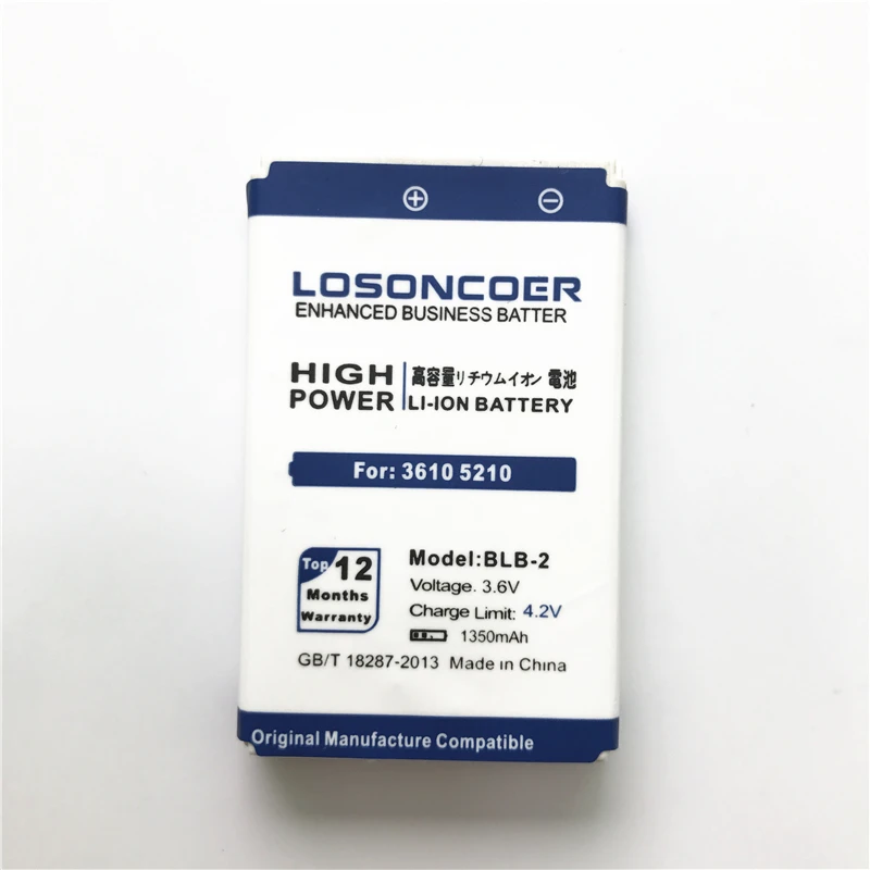 LOSONCOER 1350 мА/ч, BLB-2 BLB2 Батарея для Nokia 3610 5210 7650 6500 6510 8210 8850 8250 8310 8890 8910 8910i