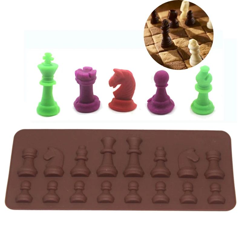 Международная Шахматная форма для шоколада силиконовая форма для выпечки инструменты для украшения торта сахарное Мыло Форма силиконовая форма для кубиков блюдо для выпечки