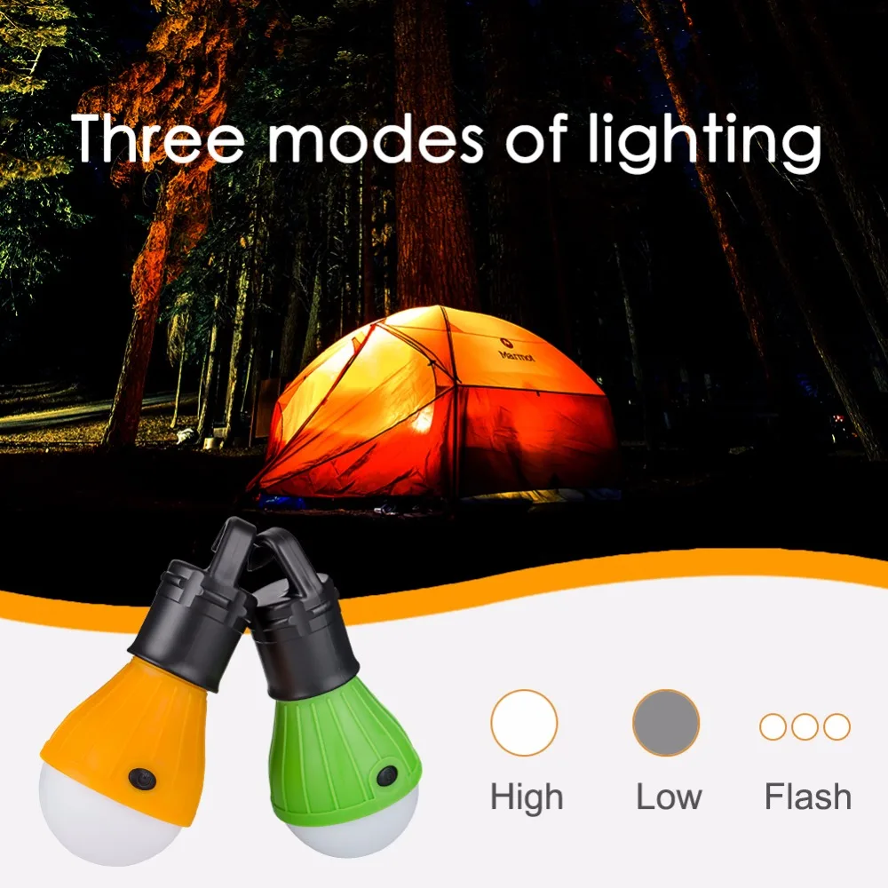 Mini Portable LED Light outdoor Hanging 3 LED Camping Lantern Soft