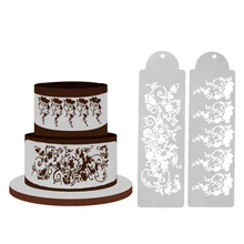 2 шт. силиконовая форма для помадки в форме цветка, форма для украшения торта на свадьбу, день рождения, Рождество, форма для украшения торта, кружевные формы для выпечки, инструменты