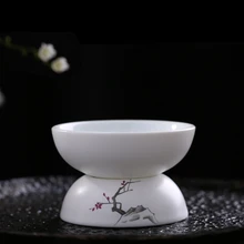 Пинни ручная роспись сливы чайные ситечки высокого качества винтажные керамические чайные заварки китайский чайный набор кунг-фу белый фарфор чайные инструменты