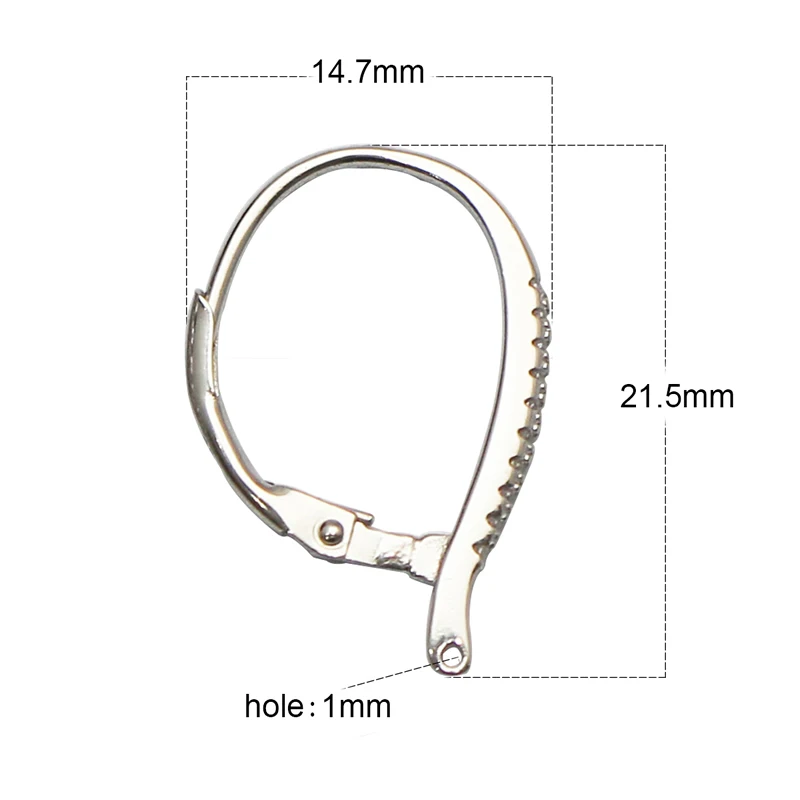 Beadsnice 925 пробы серебро французский крючок для серьги для создания ювелирных изделий Крючки для серьг выводы ID36588 36589