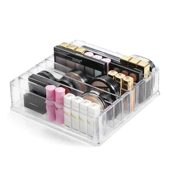 

M Eye Shadow Storage Box Acrylic Cosmetic Box Big Size Lipstick Storage Box Acrylic Cosmetics Organizer Rack Clear C197