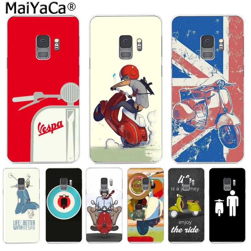 

MaiYaCa Vespa Scooter Painted Phone Cases Fashion Back Cover Capa for Samsung S9 S9 plus S5 S6 S6edge S6plus S7 S7edge S8 S8plus