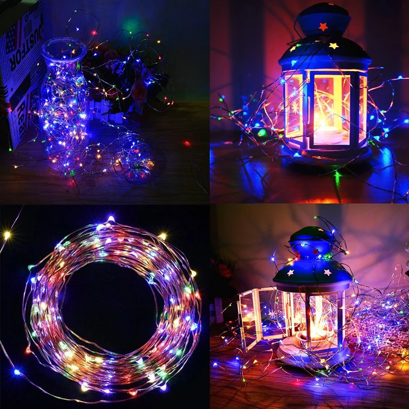 Copper Wire Outdoor Solar Powered LED String Lights 5M 10M 20M Waterproof Garland For Garden Wedding Christmas Landscape Decor (11)