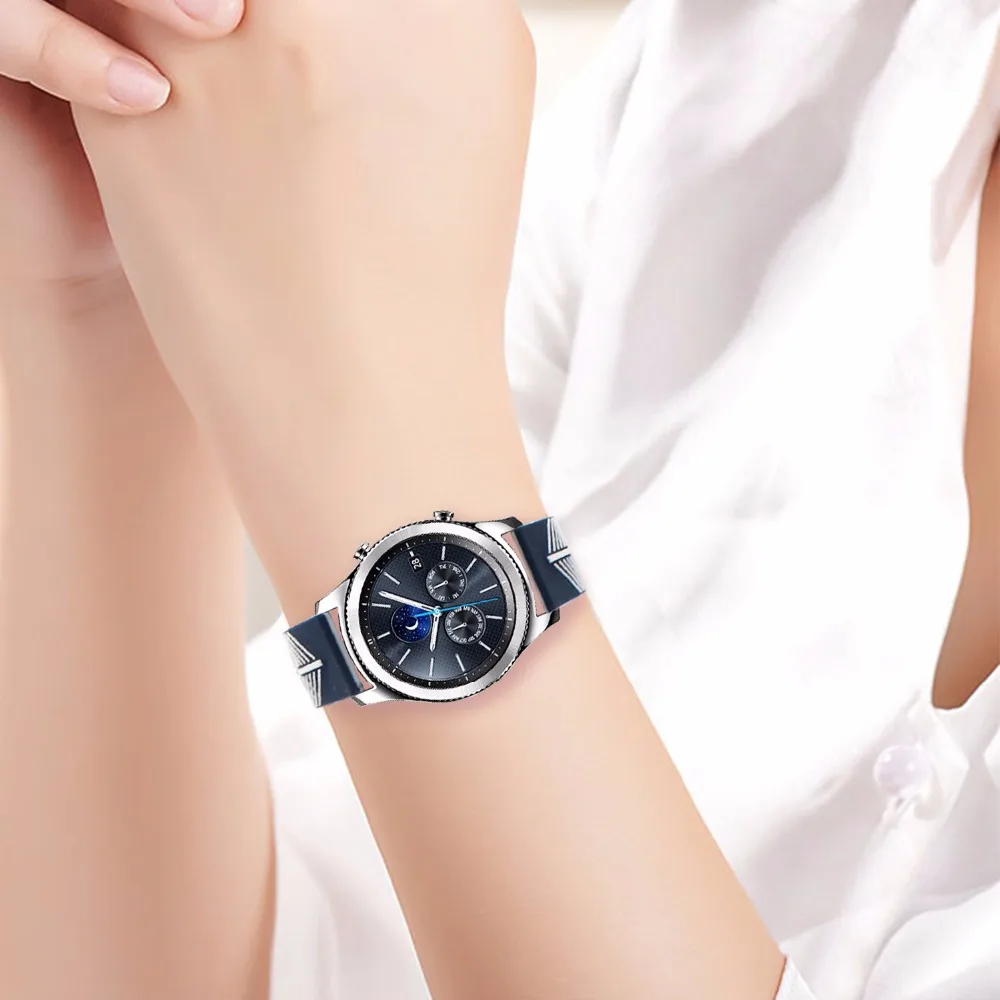 Быстросъемный силиконовый резиновый ремешок для часов 22 мм для samsung gear S3 R760/R770 Galaxy Watch 46 мм R800 зернистый ремешок для наручных часов