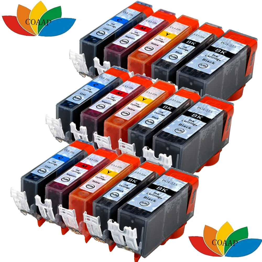 

15x Compatible pgi225 cli226 ink cartridge for canon PIXMA IX6520 MX882 MX892 MG8220 MG5120 MG5220 MG5320 MG6110 MG6120 Printer
