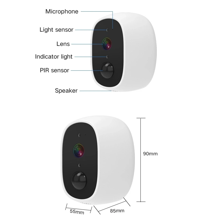 Перезаряжаемые Батарея работает Wi-Fi Камера Y6 1080 P Full HD обеспечение безопасности в помещении наружное IP Камера с 130 широкий угол зрения