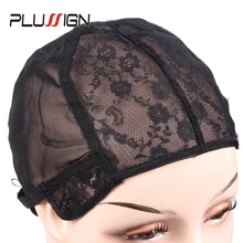 1 шт./партия парик s для изготовления париков Регулируемая ткачество Кепка для парика изготовление пластиковые контейнеры для тату Размер сетка шапочка под парик черный цвет