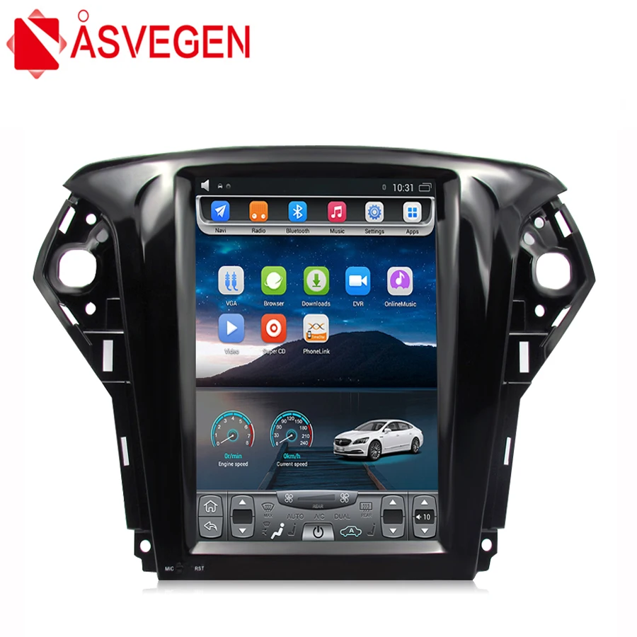 Автомобильный dvd-плеер Asvegen для Ford Mondeo 2011-2013 10,4 ''1 Din Android четырехъядерный ОЗУ 2G gps Навигация стерео головное устройство мультимедиа