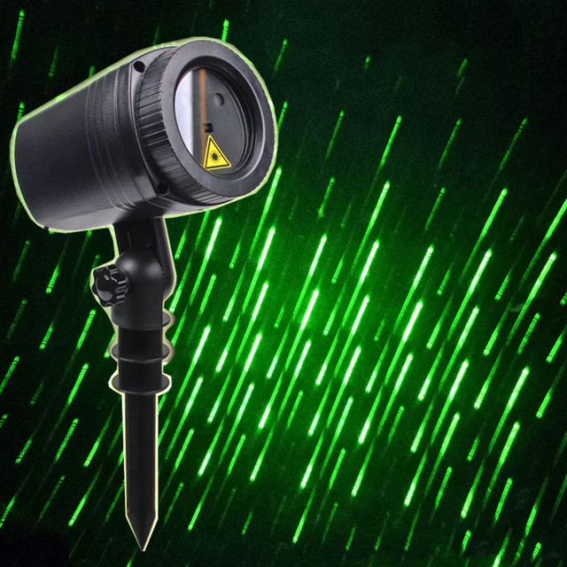 Thrisdar Green Meteor Shower Rain Outdoor Star Laser Projector Lamp