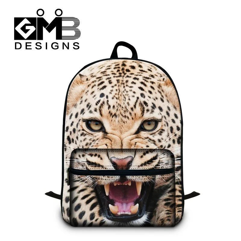 

Dispalang Brand Animal Head Backpack Leopard Tiger Lion School Bags Large Capacity Student Book Bag Mens Casual Shoulder Bag