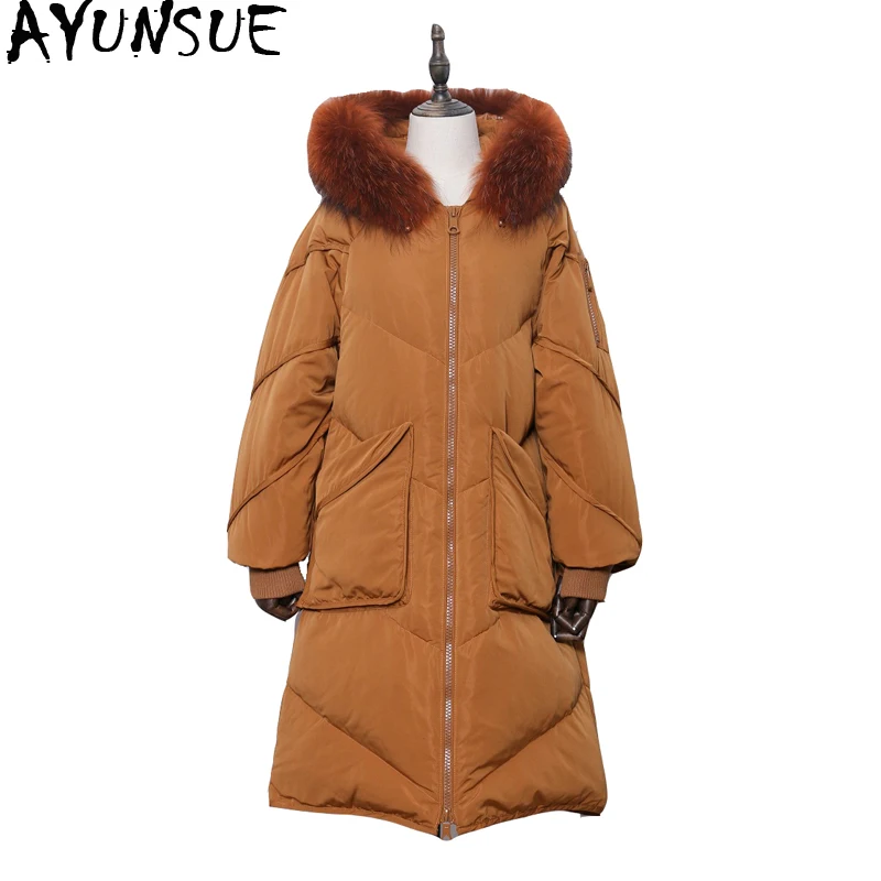 Parka Kj450 Manteau Coréen Chaud Capuchon Grand Mujer gray Lâche Nouveaux black Fourrure Femmes 2018 Épais À Ayunsue faux faux Col Mode Doudoune Hiver Campera racoon gray brown faux racoon brown racoon De black Collar Fur ZwqR6SYX