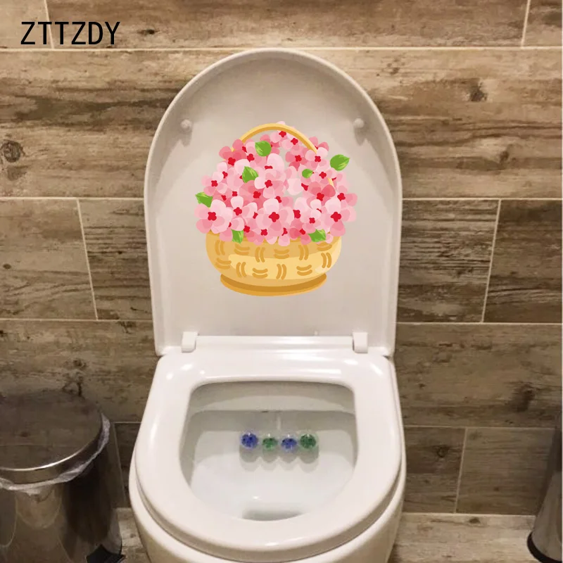 ZTTZDY 20 9*22 6 см цветок персика в корзине настенный стикер для спальни современные