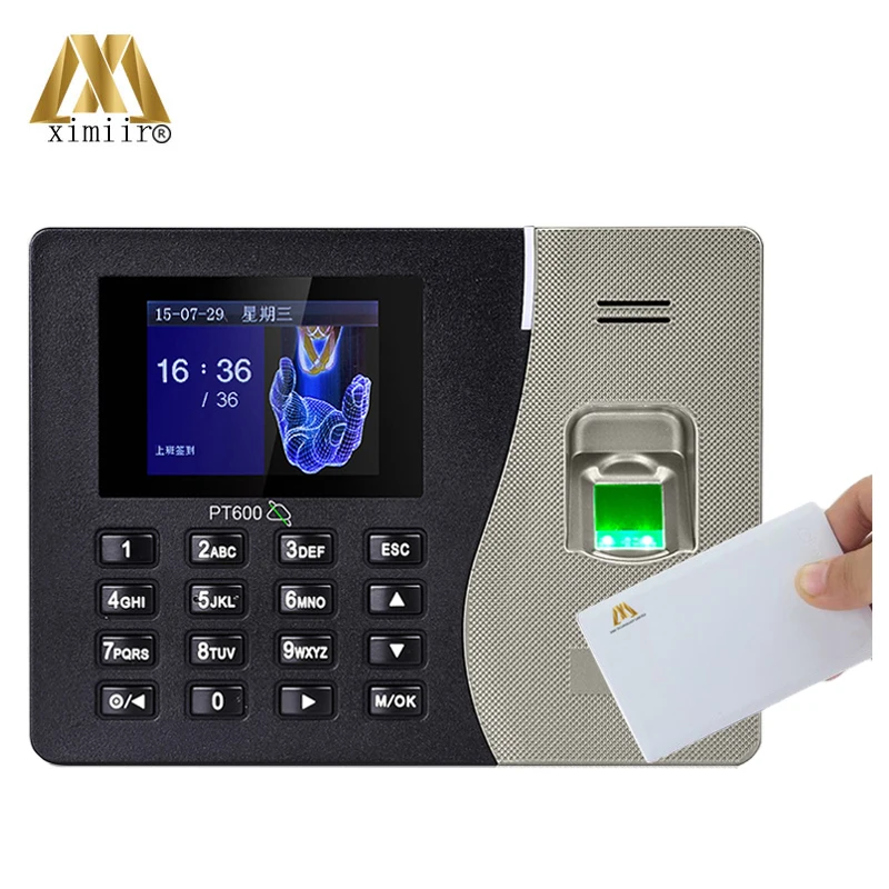 

Cheapest fingerprint time attendance PT600 fingerprint recognition time and attendance with IC card reader with free software