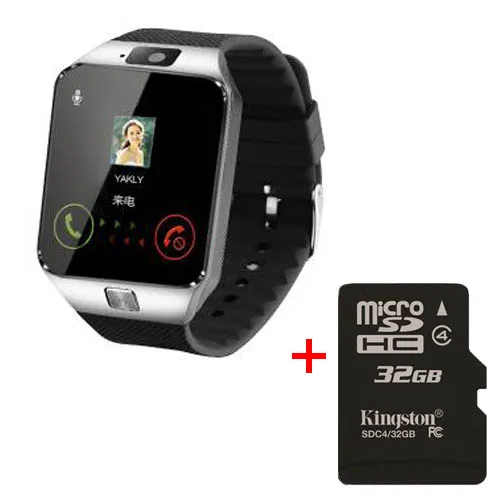 Новые Модные Смарт-часы DZ09 Bluetooth Smartwatch С sim-картой TF Solt шагомер наручные часы для Android IOS смартфонов - Цвет: silver with 32G