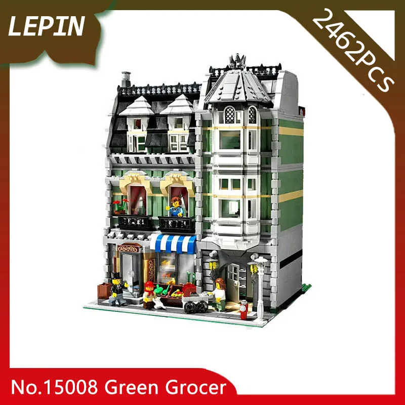 

Lepin 15008 Green Grocer Model City Street 2462Pcs Building Kits Blocks Bricks Compatible Educational toys 10185