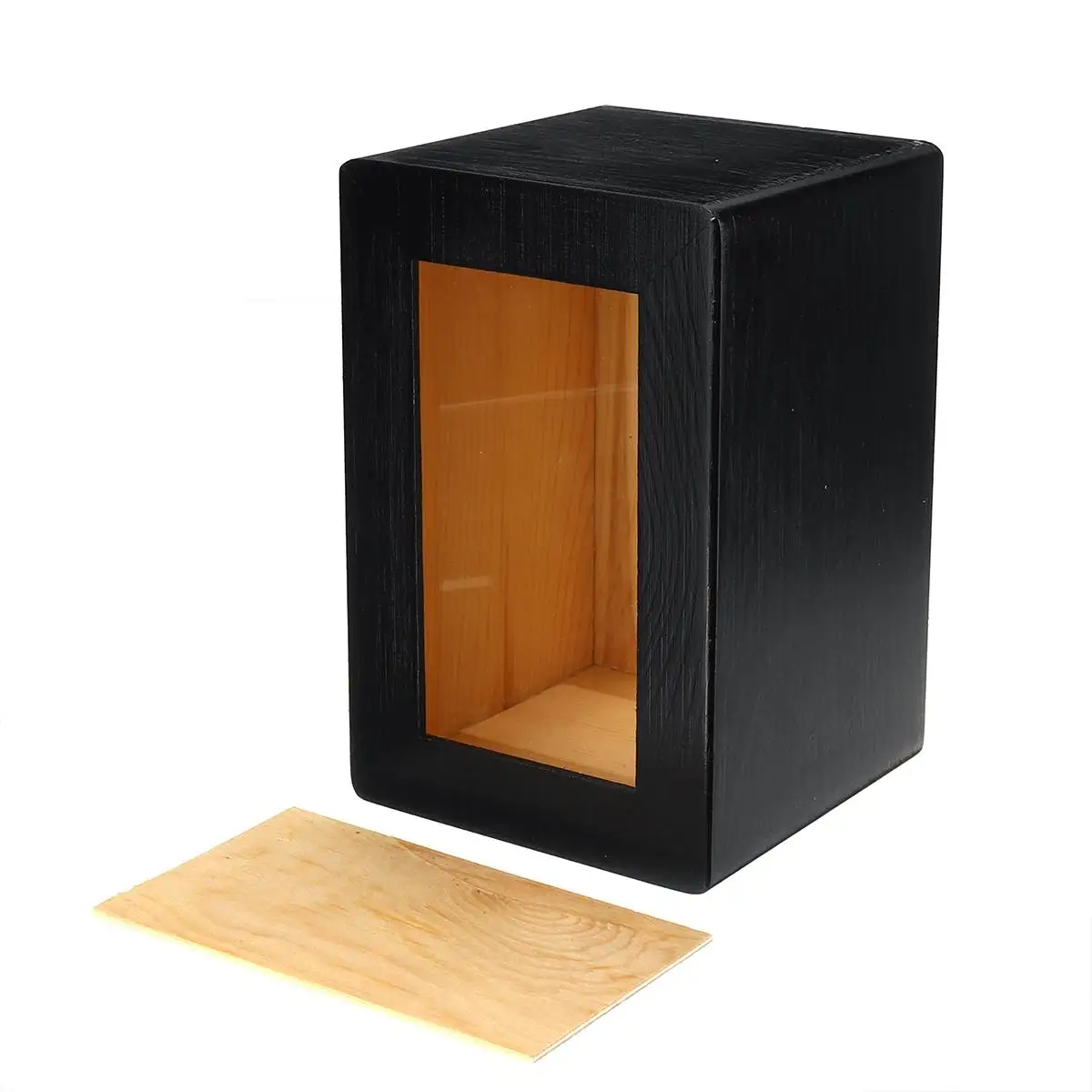 Деревянный фото куб ПЭТ Кремации черная урна Pet памятный сувенир урна для домашних животных или человеческого пепла 10,4x10,4x16 cm