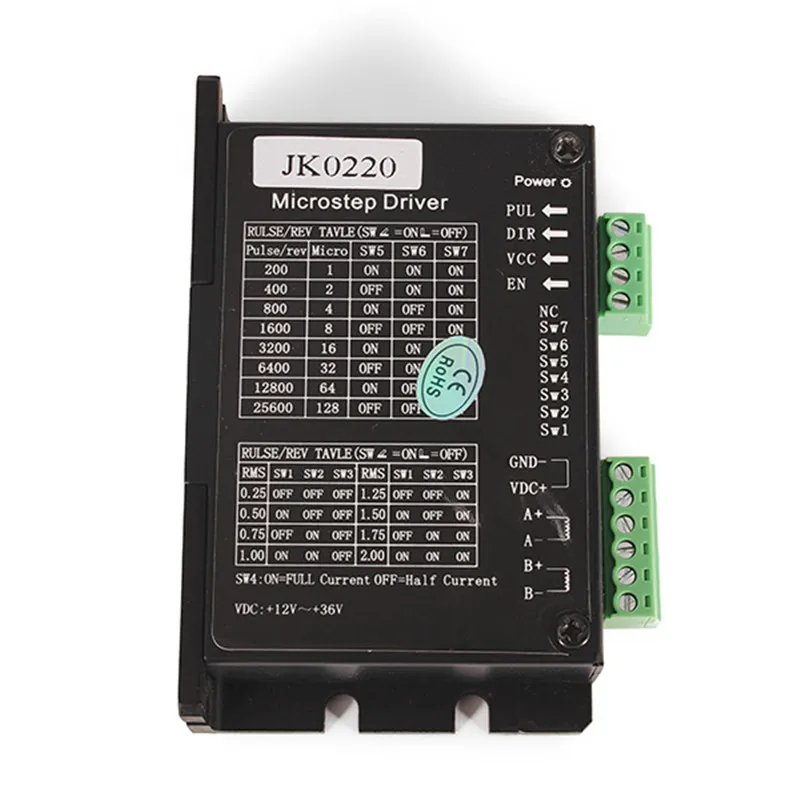 

1pc Durable DC12V-36V 0.3A-2.0A Two Phase Hybrid Stepper Motor Driver JK0220 For CNC Machine Robots Money-counting Manchines