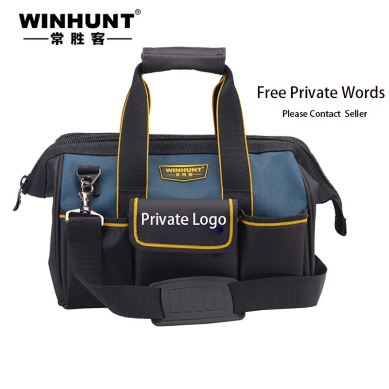 

WINHUNT Free Private Print Words Tool Bag Organizer Upgraded version Oxford Cloth Tools Bag Waterproof Tool Bag Electrician