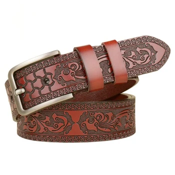 

2019 Luxury Belts Men Leather Pin Buckle Designer Belts Men High Quality Fashion Personality Carved Jeans Belts for Men