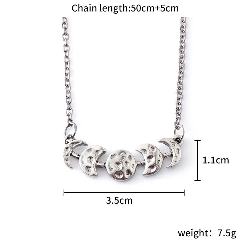 Popular classic string month ornaments lady retro simple joker eclipse alloy pendant necklace shorts clavicle chain | Украшения и