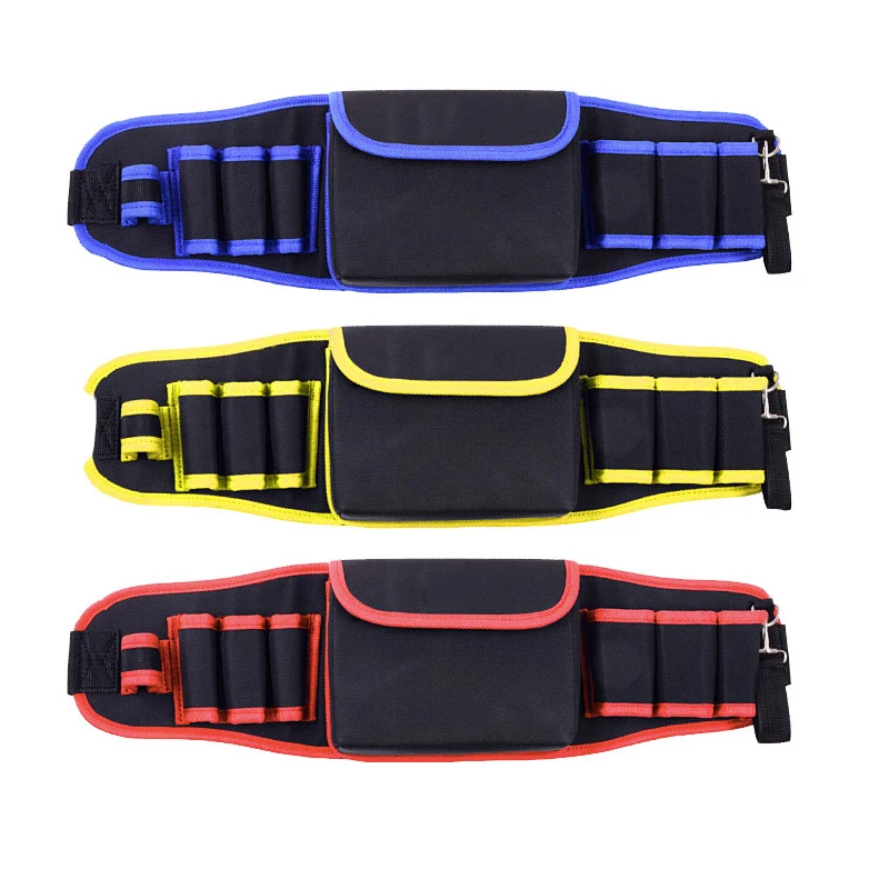 

Waterproof Oxford Cloth Tool Waist Bag Multiple Pouch Electrician Hardware Tool Holder Tool Bag With Adjustable Belt 3 Colors