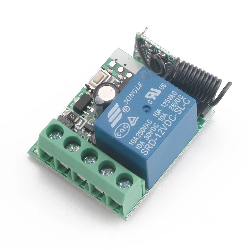 

1CH Channel Wireless RF Remote Control Receiver Relay Switch DIY Module 433MHz