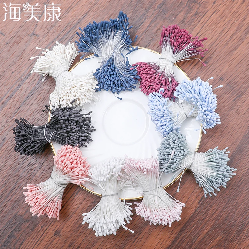 

Haimeikang 450pcs 2mm Mini Stamen Matte Handmade Artificial Flowers For Wedding Party DIY Scrapbook Cake Craft Accessories